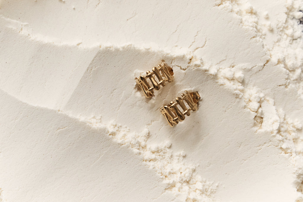 Pendientes Brook baño de Oro